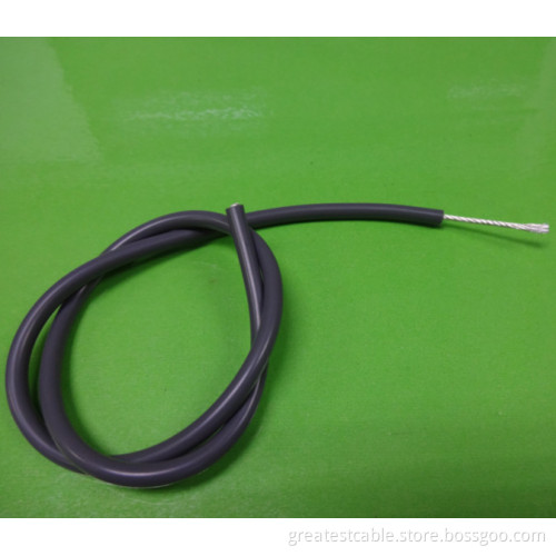 Single and Black Color Silicone Rubber Cable